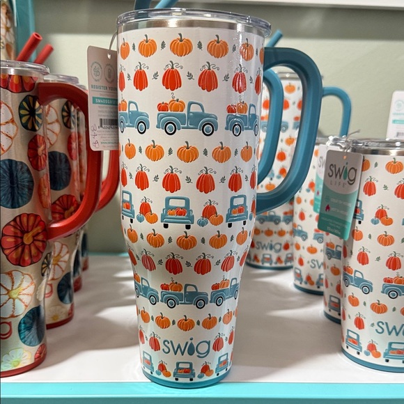 Swig Life Blue and Orange Pumpkin Mug - Picture 1 of 1